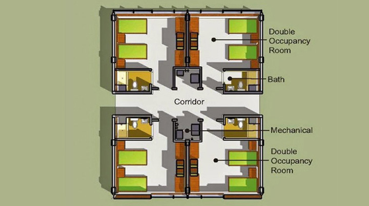 floorplan for 2 or 3 people in usc residence