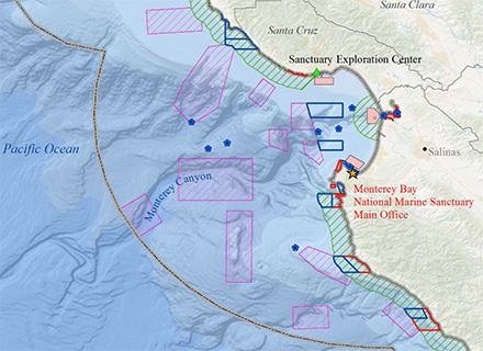 Map of Monterey Bay National Marine Sactuary