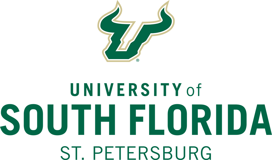 USF Bulls logo with words "University of South Florida St. Petersburg" under it