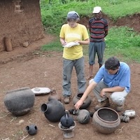 Anthropologist John W. Arthur during fieldwork in Ethiopia.