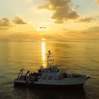 Research vessel in the Gulf.