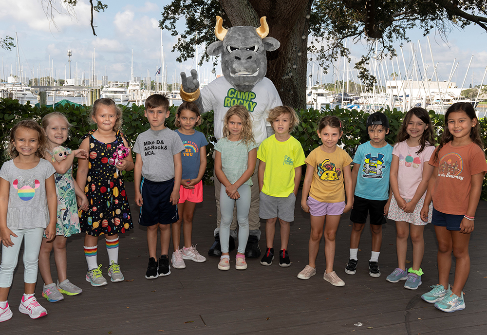 Group of kids who participated in camp rocky