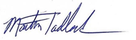 Dr. Tadlock's signature
