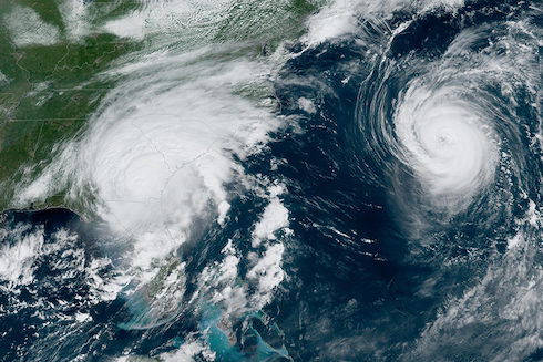 The National Weather Service predicts an above-normal 2024 Atlantic hurricane season. Hurricane Idalia is seen here after landfall in the Big Bend region of Florida in August 2023. Credit: NOAA.