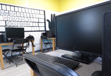 Refurbished computers at Infinite Potential Learning Academy in St. Petersburg.