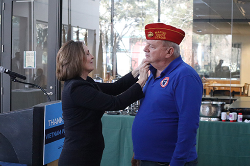 kathy castor pinning veteran