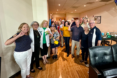 Duke Energy hosts a group of USF staff, faculty and enthusiasts for USF Day at the Rays on August 10.