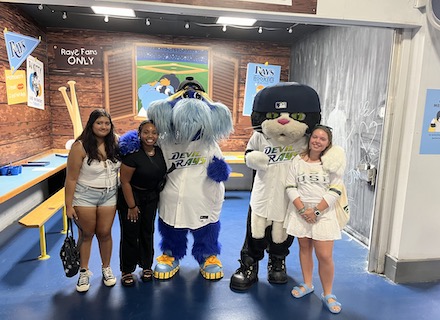 Students at the Rays game.