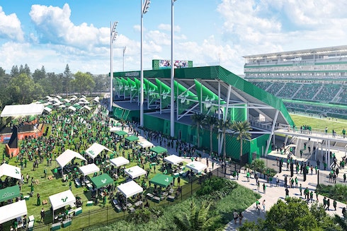 Rendering of new on-campus stadium.