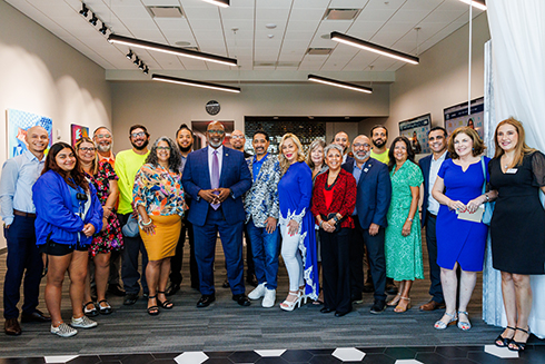 group of people who attended the event with mayor ken welch