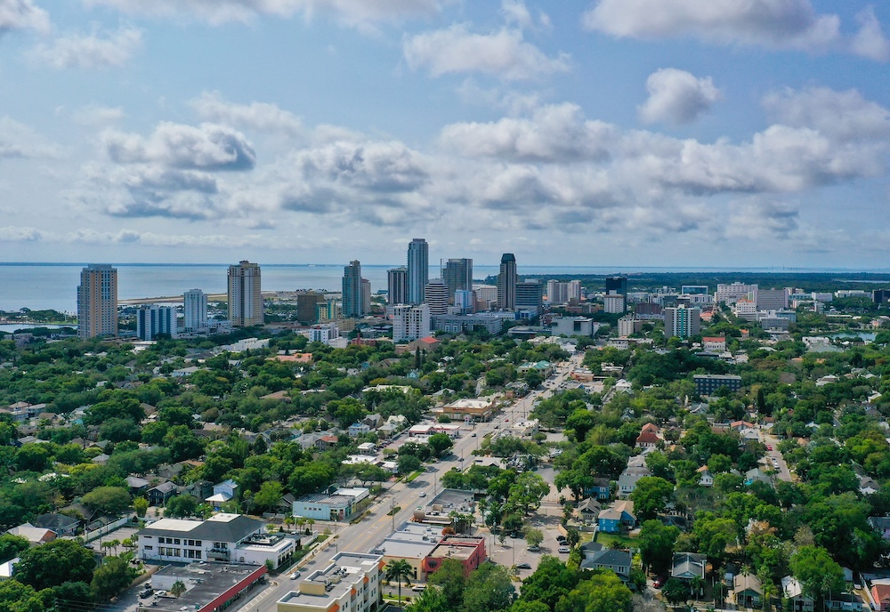 St. Petersburg downtown skyline.