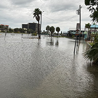 Flooding in St. Pete beach during Hurricane Helene