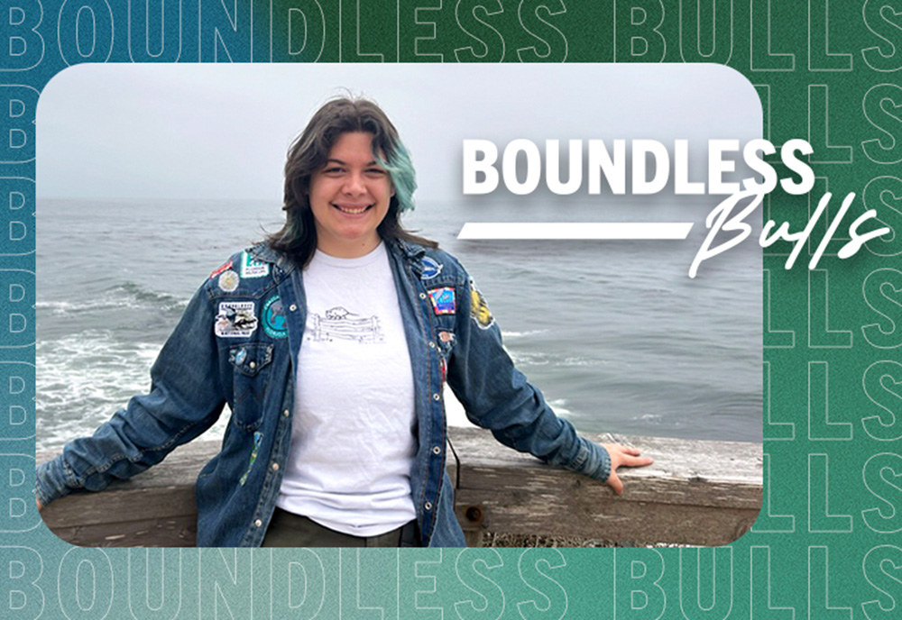 Audrey Brandt is at the Monterey Bay National Marine Sanctuary and is one USF's Boundless Bulls