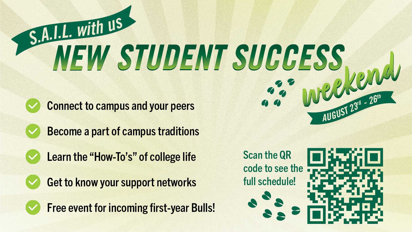 S.A.I.L with Us | New Student Success Weekend | August 23-25